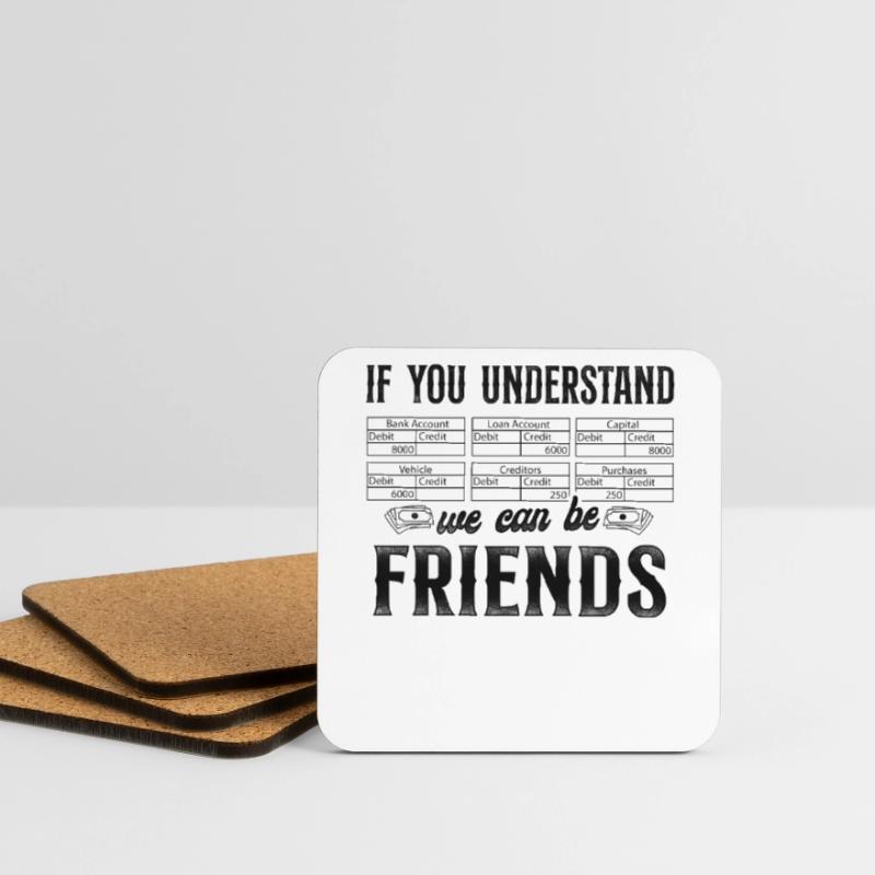 Comptable Comptable Comptable Comptabilité Dessous de verre (lot de 4)