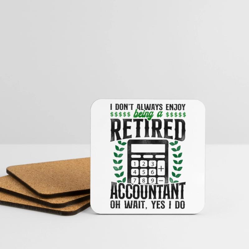 Comptable Comptable Comptable Comptabilité Dessous de verre (lot de 4)