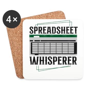 Comptable Comptable Comptable Comptabilité - Dessous de verre (lot de 4) - blanc - Devant