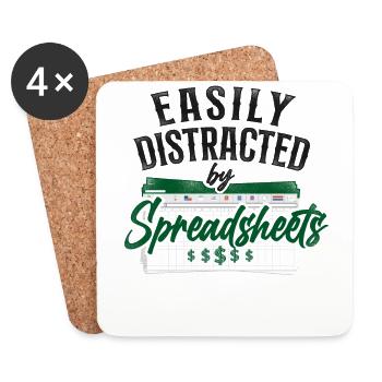 Accountant Bookkeeper Accounting - Coasters (set of 4) - white - Front