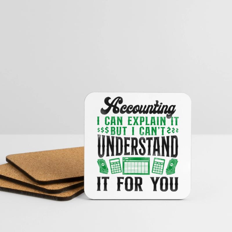 Comptable Comptable Comptable Comptabilité Dessous de verre (lot de 4)
