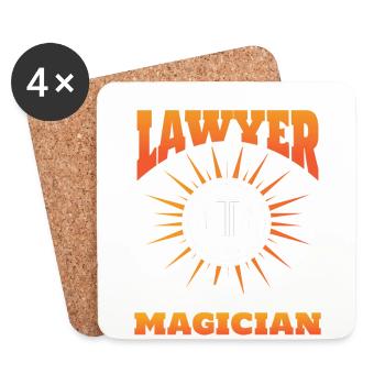 Profession d’avocat! Avocats Étudiants en droit Avocat - Dessous de verre (lot de 4) - blanc - Devant