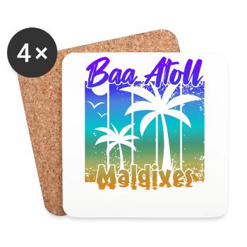 Baa Atoll Maldives - Coasters (set of 4) - white - Front