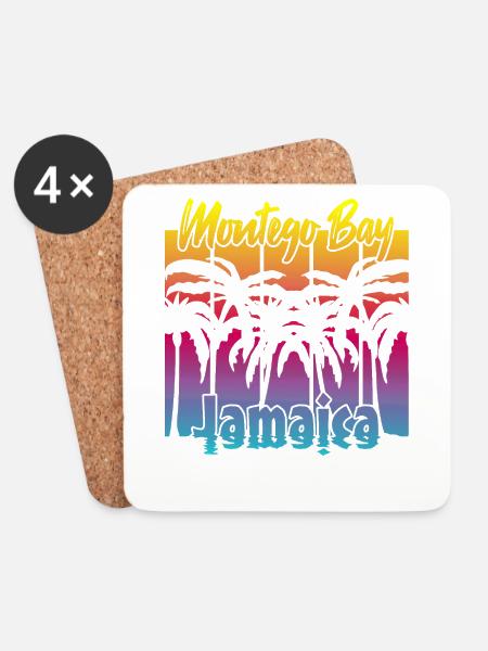 Montego Bay Jamaica - Untersetzer (4er-Set) - Weiß