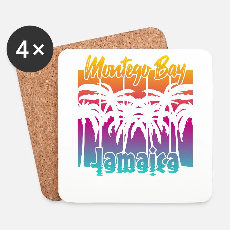 Montego Bay Jamaica - Untersetzer (4er-Set) - Weiß