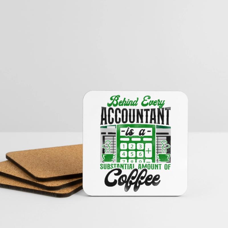 Comptable Comptable Comptable Comptabilité Dessous de verre (lot de 4)