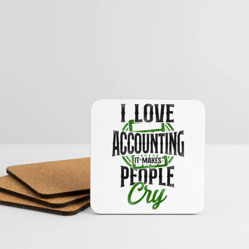 Comptable Comptable Comptable Comptabilité Dessous de verre (lot de 4)