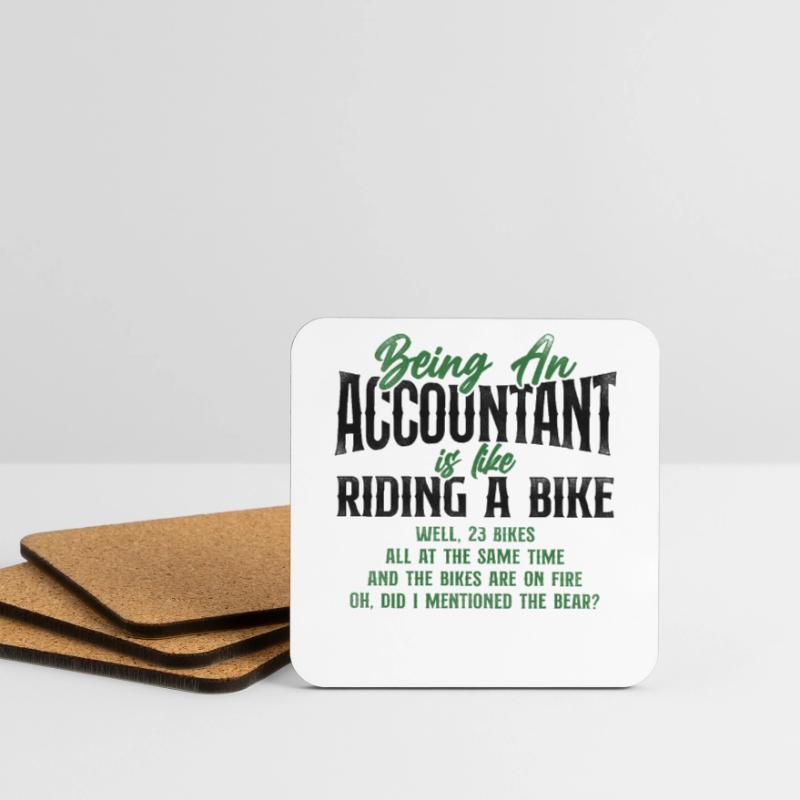 Comptable Comptable Comptable Comptabilité Dessous de verre (lot de 4)