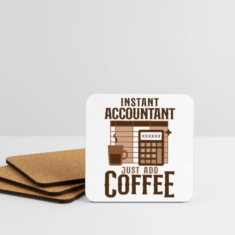 Comptable Comptable Comptable Comptabilité Dessous de verre (lot de 4)