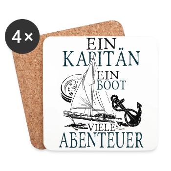 Segeln viele abenteuer - Untersetzer (4er-Set) - Weiß - Vorne