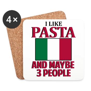 Pasta Italien Essen - Untersetzer (4er-Set) - Weiß - Vorne
