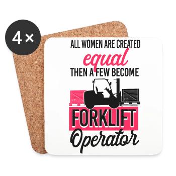 Certified Forklift Truck Operator - Untersetzer (4er-Set) - Weiß - Vorne