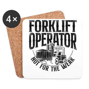 Certified Forklift Truck Operator - Untersetzer (4er-Set) - Weiß - Vorne