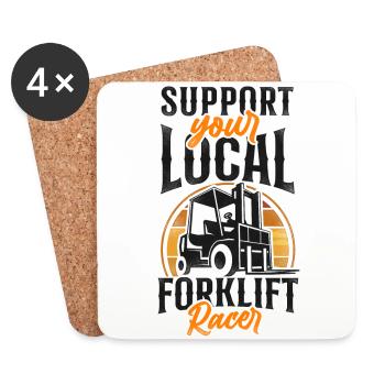 Certified Forklift Truck Operator - Coasters (set of 4) - white - Front