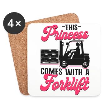 Certified Forklift Truck Operator - Coasters (set of 4) - white - Front