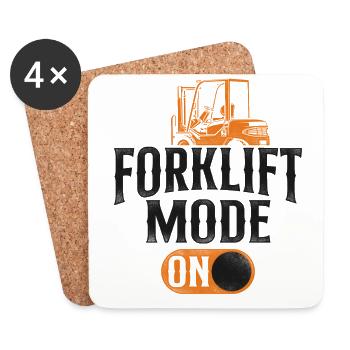 Certified Forklift Truck Operator - Coasters (set of 4) - white - Front