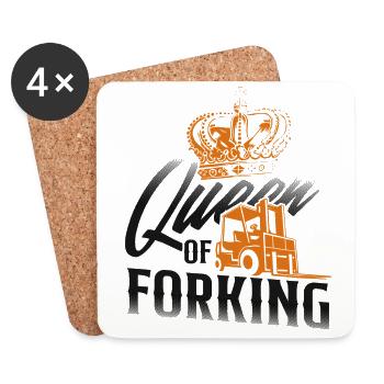 Certified Forklift Truck Operator - Coasters (set of 4) - white - Front