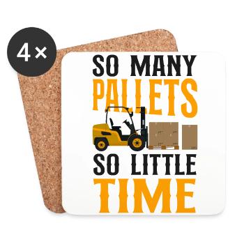 Certified Forklift Truck Operator - Coasters (set of 4) - white - Front