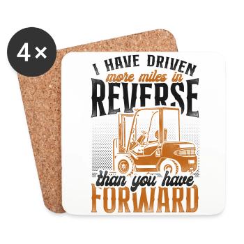 Certified Forklift Truck Operator - Coasters (set of 4) - white - Front