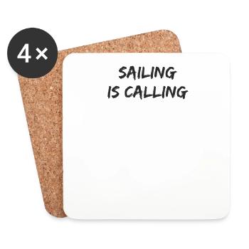 Segeln - sailing is calling - Untersetzer (4er-Set) - Weiß - Vorne