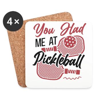 Pickleball Girl Ladies You Had Me - Untersetzer (4er-Set) - Weiß - Vorne