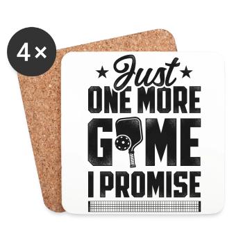 Pickleball Just One More Game I - Coasters (set of 4) - white - Front