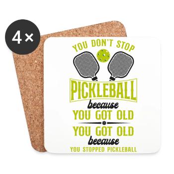 Pickleball Grandma Grandpa You - Untersetzer (4er-Set) - Weiß - Vorne