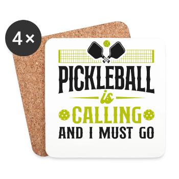 Pickleball Pickleball Is Calling - Coasters (set of 4) - white - Front