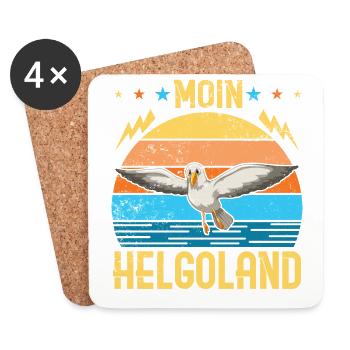 Helgoland Baltic Sea Sylt Deät Lun Lighthouse - Coasters (set of 4) - white - Front