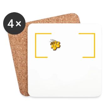 Imker Honig Verkäufer, Bienenschutz Imkerei Bienen - Untersetzer (4er-Set) - Weiß - Vorne