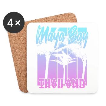 Maya Bay Thailand - Untersetzer (4er-Set) - Weiß - Vorne