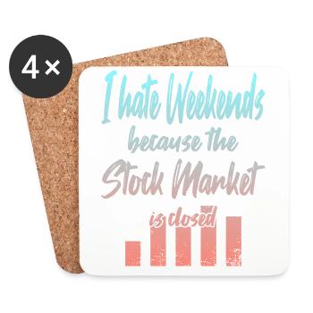 Stock Market is Closed - Coasters (set of 4) - white - Front