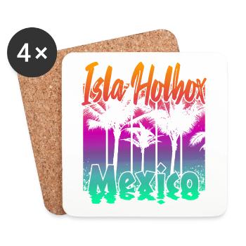 Isla Holbox Mexico - Untersetzer (4er-Set) - Weiß - Vorne