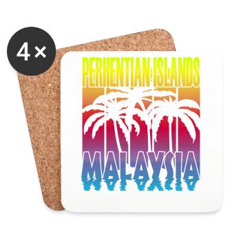 PERHENTIAN ISLANDS MALAYSIA - Coasters (set of 4) - white - Front