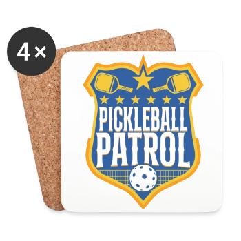 Pickleball Badge Pickleball Patrol - Coasters (set of 4) - white - Front