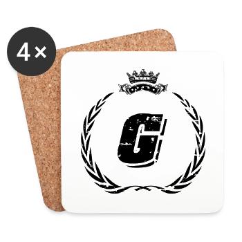 Couronne de lettre G - Dessous de verre (lot de 4) - blanc - Devant