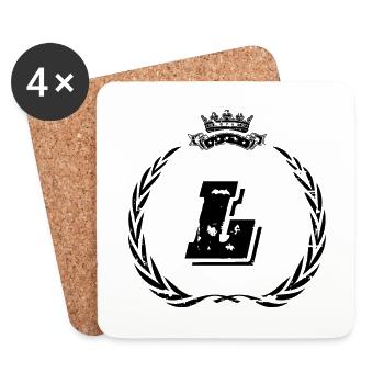 L letter wreath - Coasters (set of 4) - white - Front