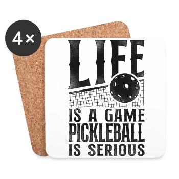 Pickleball Life Is A Game - Untersetzer (4er-Set) - Weiß - Vorne