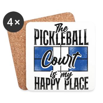 Pickleball The Pickleball Court Is - Coasters (set of 4) - white - Front
