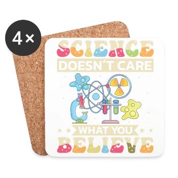 Knowledge chat nerd, chemistry physics student, funny - Coasters (set of 4) - white - Front