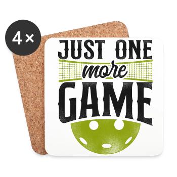 Pickleball Juste un jeu de plus - Dessous de verre (lot de 4) - blanc - Devant