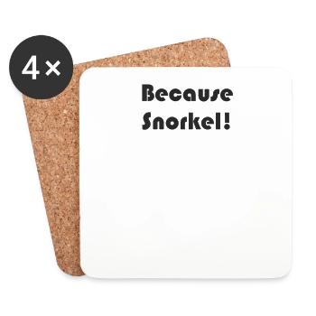 Plongée - Parce que snorkel - Dessous de verre (lot de 4) - blanc - Devant