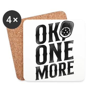 Pickleball Ok Un de plus - Dessous de verre (lot de 4) - blanc - Devant