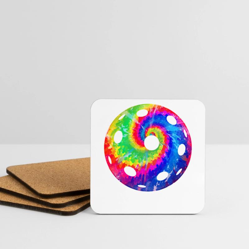 Pickleball Tie Dye Retro 80s 90s Coasters (set of 4)