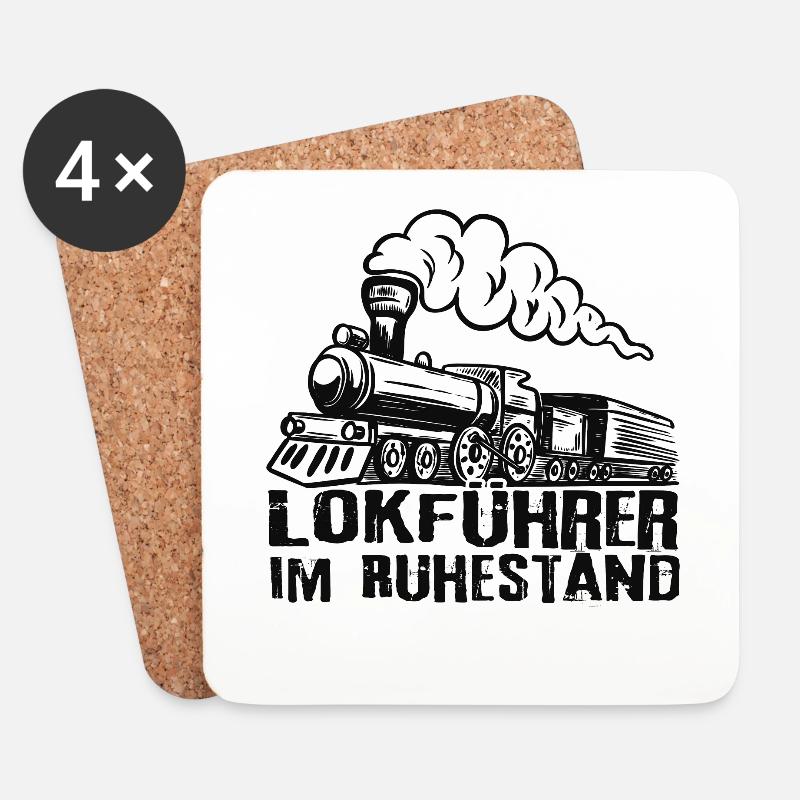 Lokführer im Ruhestand - Untersetzer (4er-Set) - Weiß