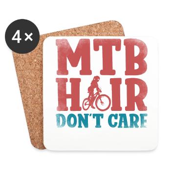 Enduro MTB Mountain Bike Riding - Coasters (set of 4) - white - Front