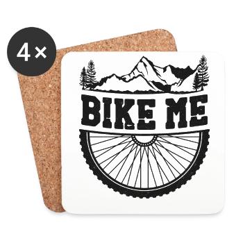 Enduro MTB Mountain Bike Riding - Untersetzer (4er-Set) - Weiß - Vorne