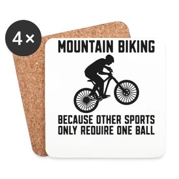 Enduro MTB Mountain Bike Riding - Untersetzer (4er-Set) - Weiß - Vorne