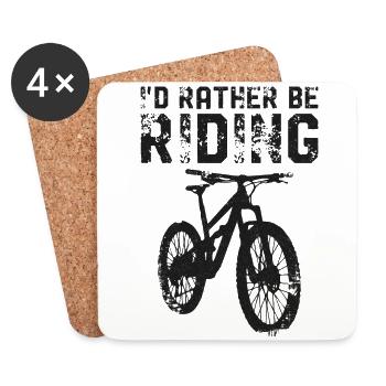 Enduro MTB Mountain Bike Riding - Untersetzer (4er-Set) - Weiß - Vorne
