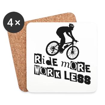 Enduro MTB Mountain Bike Riding - Untersetzer (4er-Set) - Weiß - Vorne